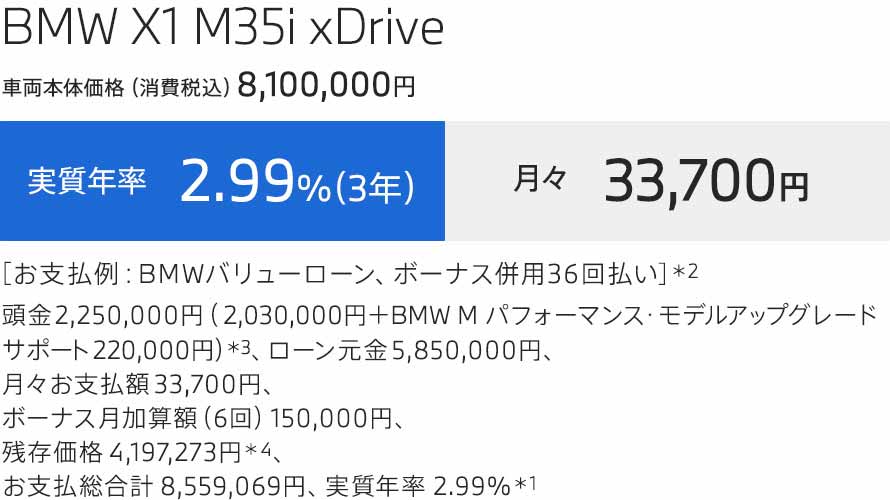 X1 MPA　支払例